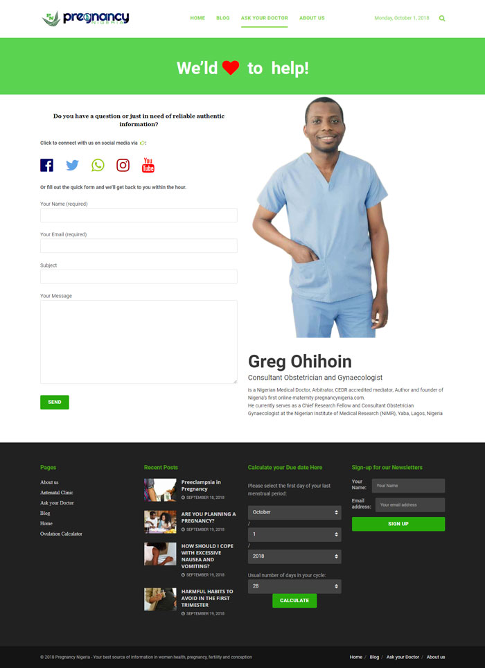 Pregnancy Nigeria project work portfolio project